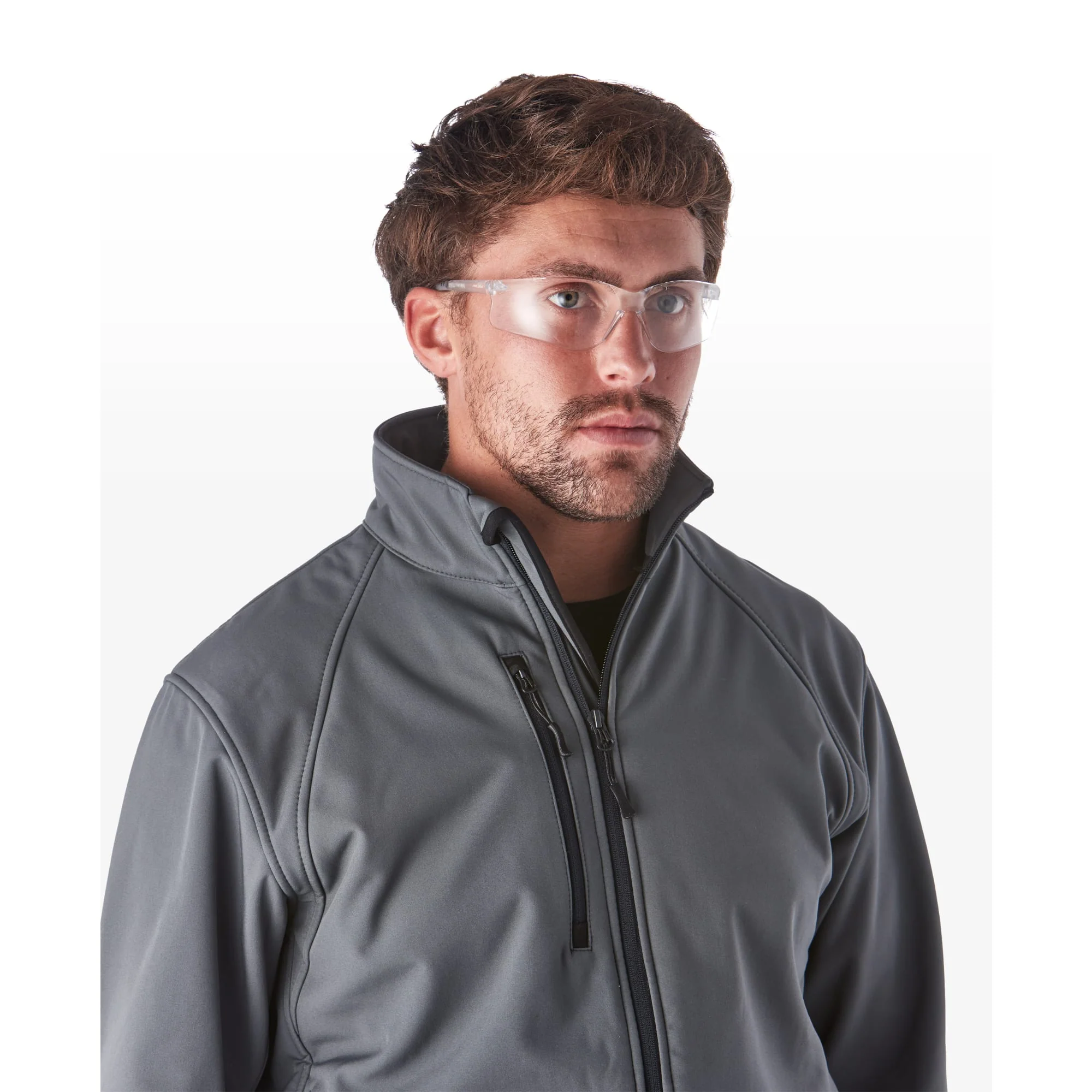 RILEY Fabri Sports Style Wrap Around Safety Glasses with Clear Lens - Image 4