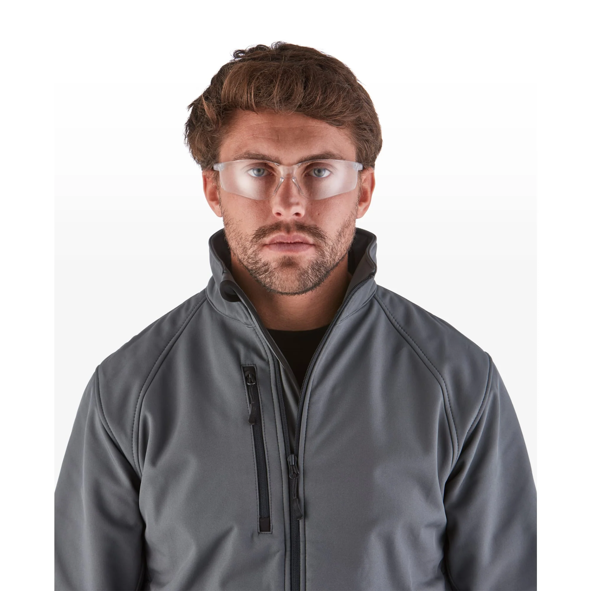 RILEY Fabri Sports Style Wrap Around Safety Glasses with Clear Lens - Image 5
