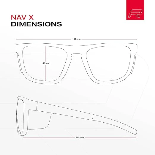 RILEY Navigator X Smoked Frame Safety Glasses with Clear Lens & UV400 Protection - Image 6