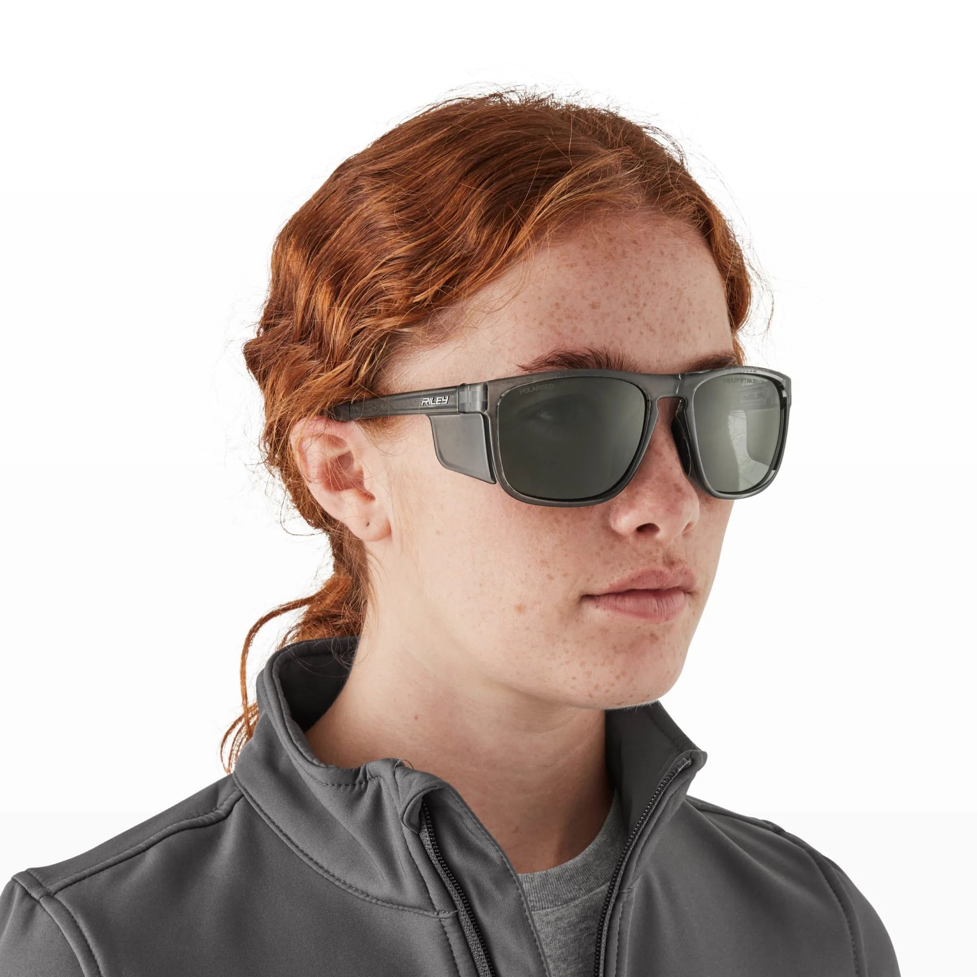 RILEY Navigator X Smoked Frame Safety Sunglasses with Grey Lens - Image 10