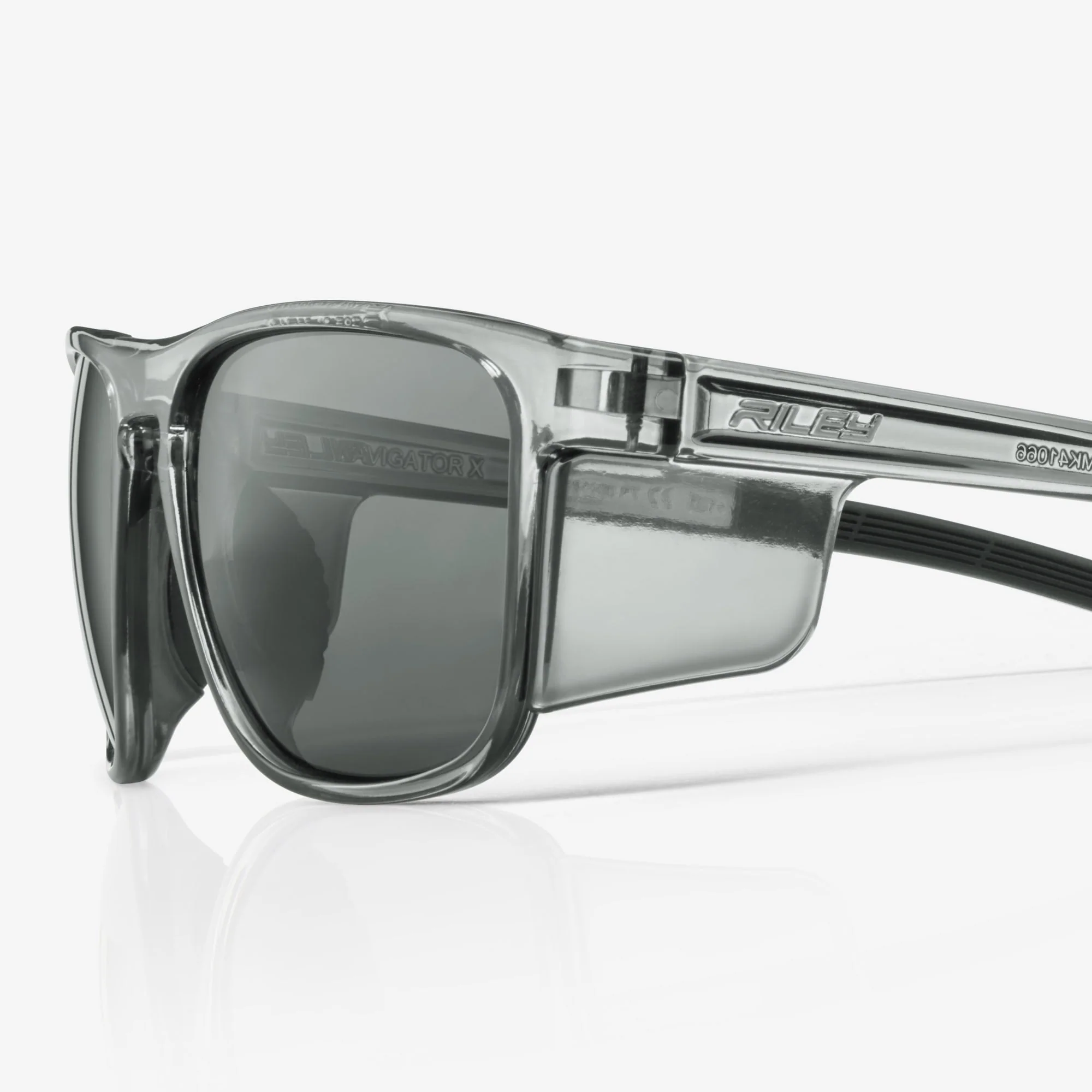 RILEY Navigator X Smoked Frame Safety Sunglasses with Grey Lens - Image 8