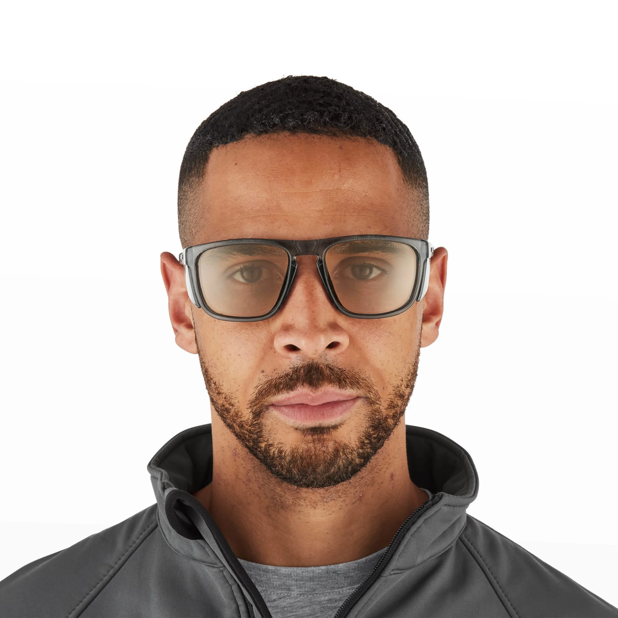RILEY Navigator X Smoked Frame Safety Sunglasses with Blue Light Blocking LED Lens - Image 8