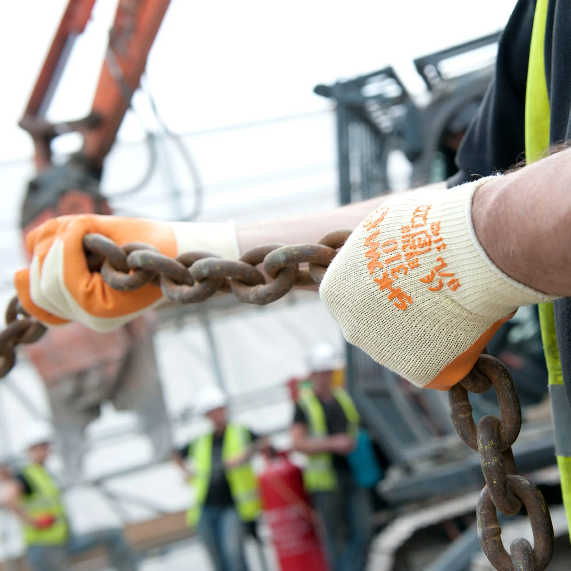SHOWA 310 Orange Durable Textured Grip Safety Work Gloves - Image 5