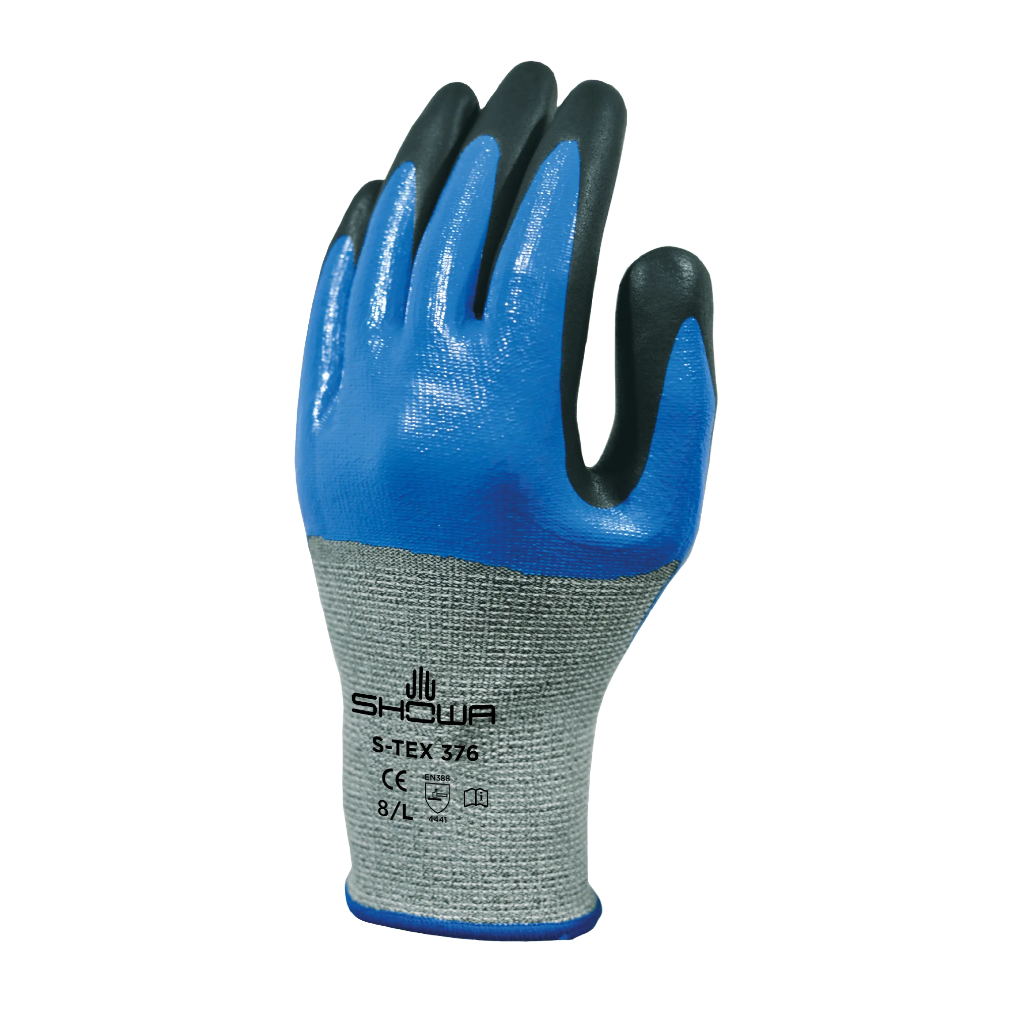 SHOWA S-TEX 376 Oil & Cut Resistant Coated Safety Work Glove with Safety Cuff - Image 3